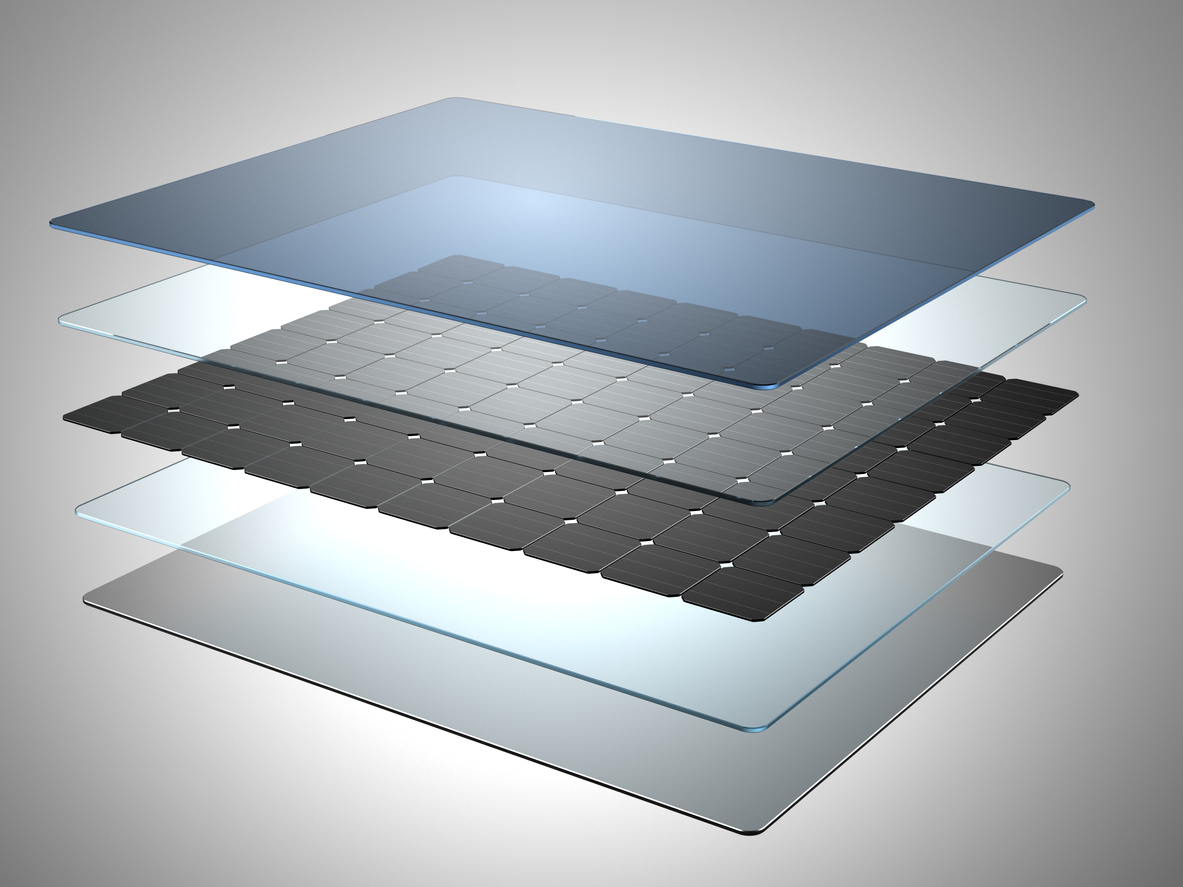 composition 5 couches d'un panneau photovoltaïque